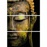 Painting by Numbers Sleeping Buddha Painting Art - 3 Panel (Triptych)